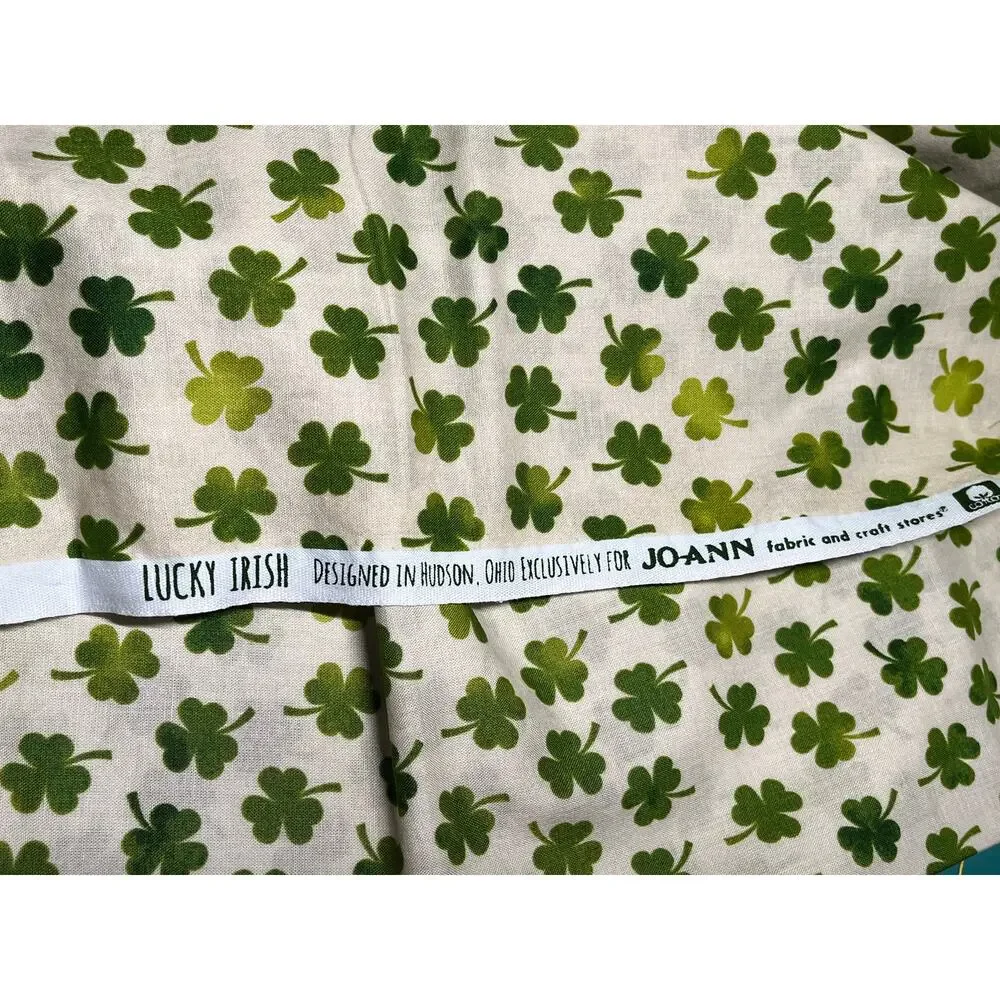 Lucky Irish Holiday Cotton Fabric 7/8 yard | Destash